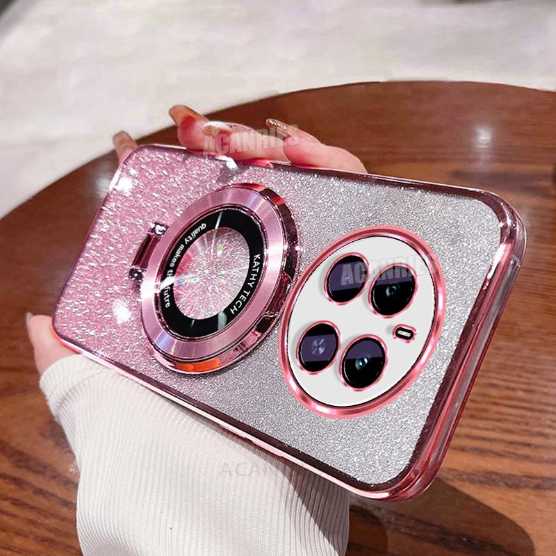 

Realme12pro Роскошный блестящий держатель силиконовый чехол для Oppo Realme 12 Pro Plus противоударный защитный чехол-подставка Realme12 Lite For Realme 12 5g