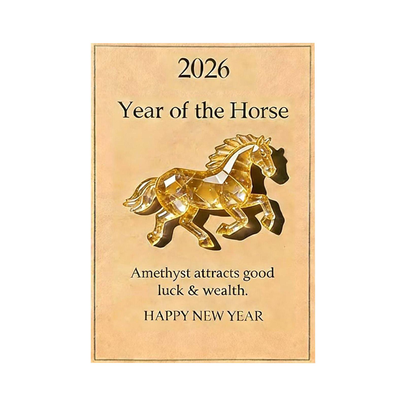 

A Pocket-shaped Horse, Symbolizing Strength And A New Beginning (2026), Comes With A Card And Is A Decorative Gift. One Size жовтий