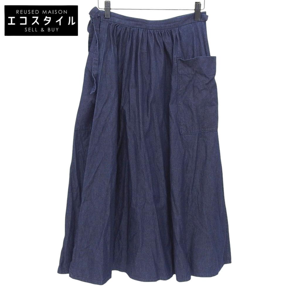 Pallas Palace Cotton Wrap Skirt for Women Indigo 0 FSK24036A skirt 0 IndigoUsed