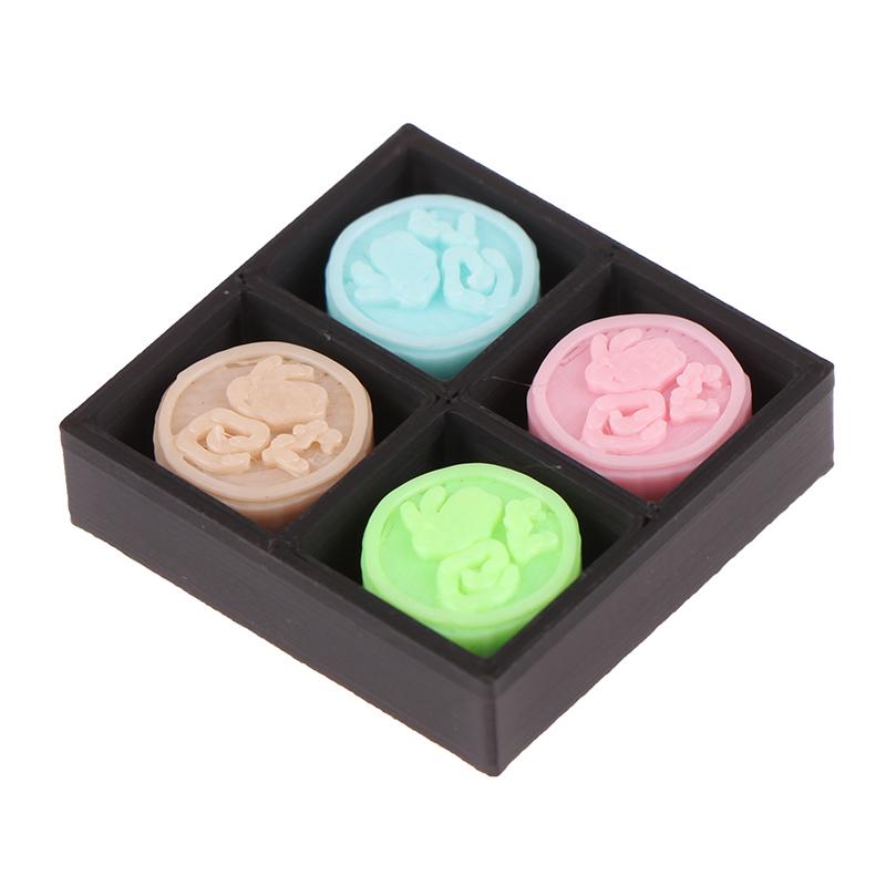 

1:12 Dollhouse Desserts Simulation Mid-Autumn Moon Cake Kit With Box Doll Mini Kitchen Food Decoration Pretend Play Toys