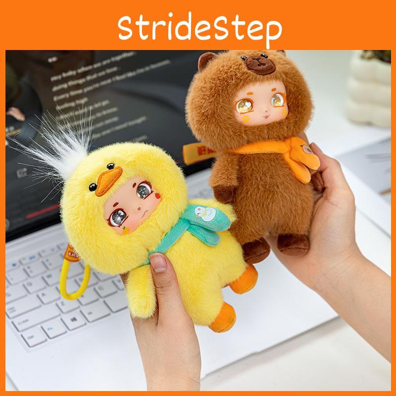 Cartoon Capybara Plush Toys Keychain Silicone Face Children Playroom Doll Decor