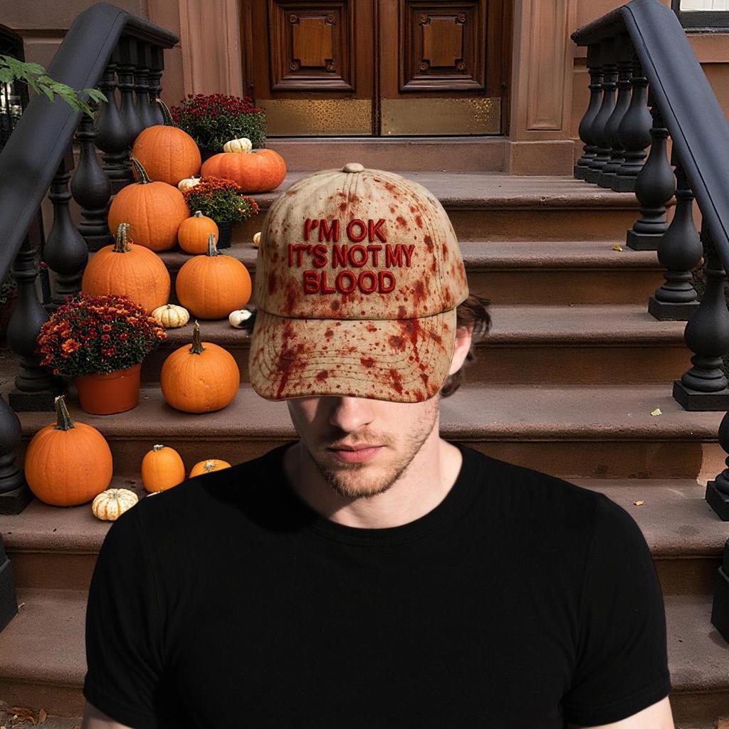 Halloween Baseball Hat Spooky Unisex Baseball Hat Horror Props For Holiday Party Ghost Night Cosplay Bonfire Photo Haunted House