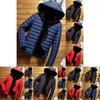 Stylish Men's Hooded Padded Coat Jacket For Winter With Warm Bubble Design