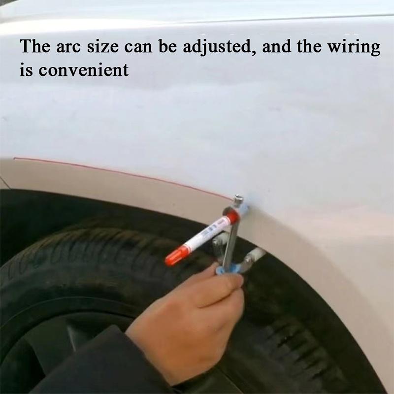 Nuovo strumento per marcare parallelamente sopracciglio ruota auto lamiera riparazione ammaccature materiale acciaio inossidabile 0-20 cm regolabile portatile durevole