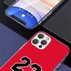 Basketball 23 24 8 Number Cover Phone Case For iPhone 16 17 Air 15 14 Pro Max 16E Phone Case 13 Mini 12 11 7 SE 8 Print Pattern