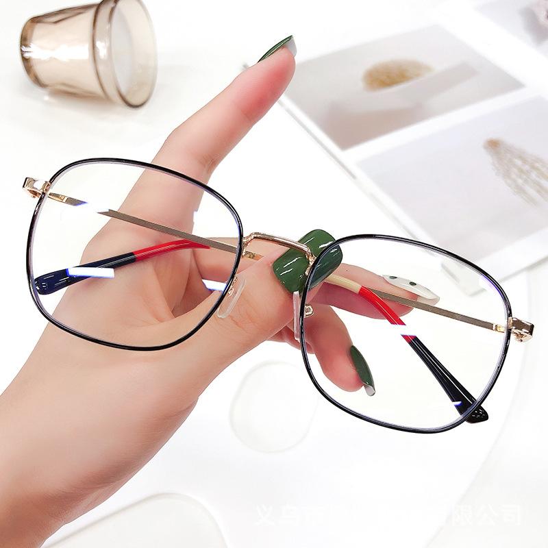 Fashion unisex square Plain glasses for men women Metal frame glasses for party eyeglasses Gentle Black Edging frame