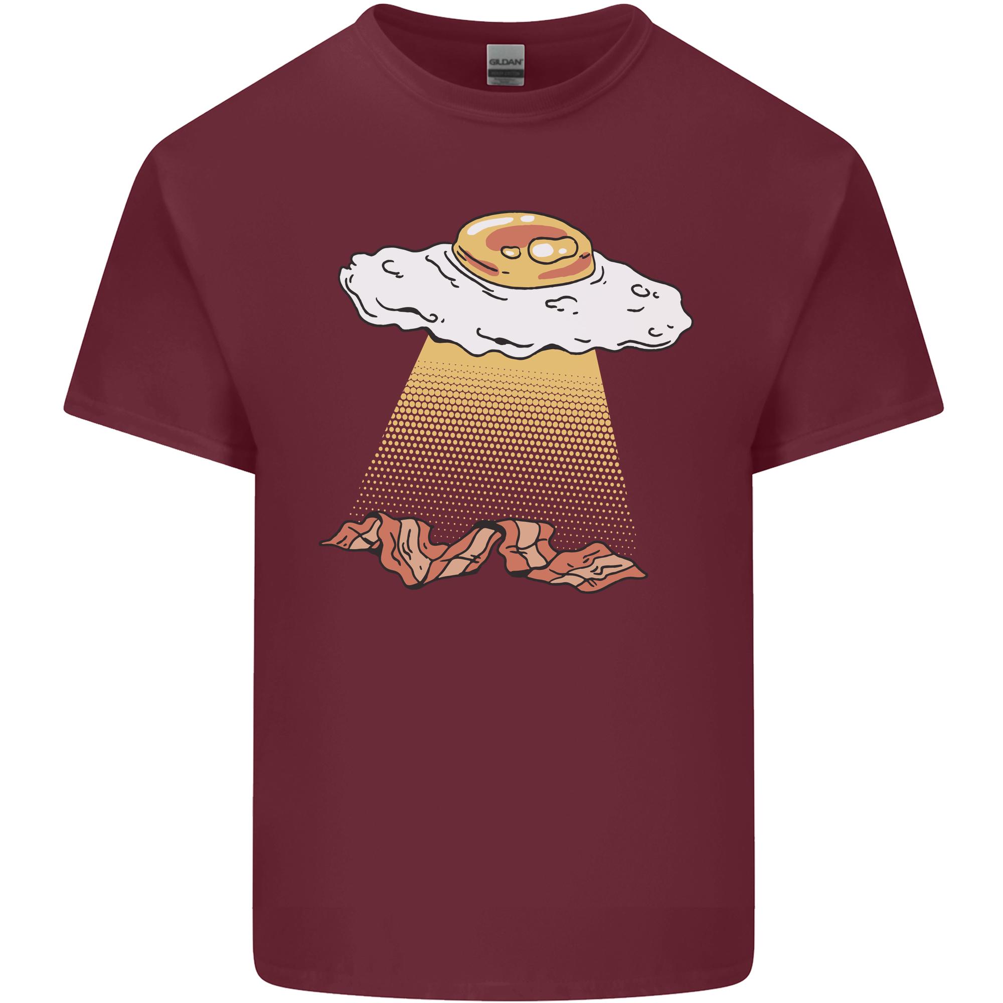 Bacon Abduction Funny Alien UFO Food Unisexs Light Cotton TShirt S