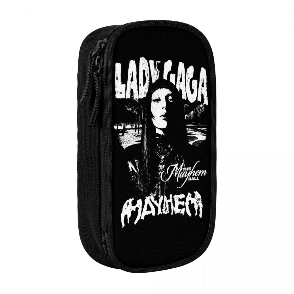 Fashion Lady Gaga The Mayhem Ball Tour 2025 Pencil Case Pencilcases Pen Holder for Student Large Storage Bag Students School