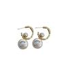 Elegant Multi-Wear Pearl Zircon Silver Stud Earrings - Versatile, Fashionable, and Luxurious for Women