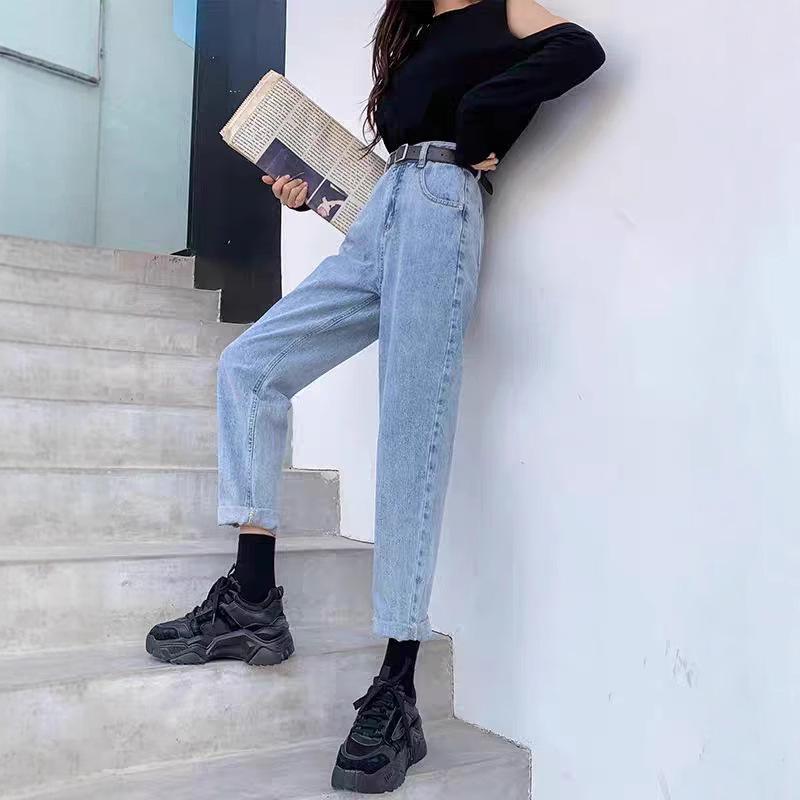 Women's High Waist Straight Leg Solid Color Slim Fit Jeans, Autumn/Winter 2026