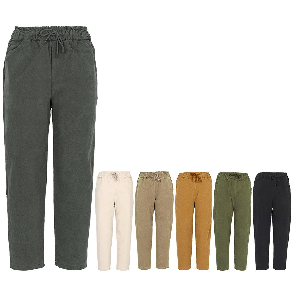 KIM YOUNG JOO GOLF Spring/Autumn Cotton Spandex Wrinkle Waist Men'S Semi-Wide Pants Dosmsl81