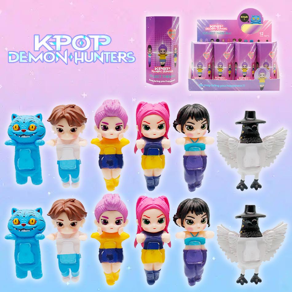 Anime Demon Hunters Q Version Series Figure Tiger Figurine Toy Desk Decoration Statues Ornament Halloween/Christmas Kid Gifts