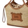 Daks Beige Logo Decoration Rafia Tote Bag Dcba5f141i2