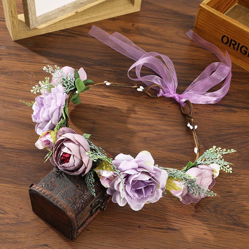 LEVAO New Spring Bridal Wedding Hairband Ladies Sweet Floral Headwear Fashion Corolla Headband Headband Hair Accessories