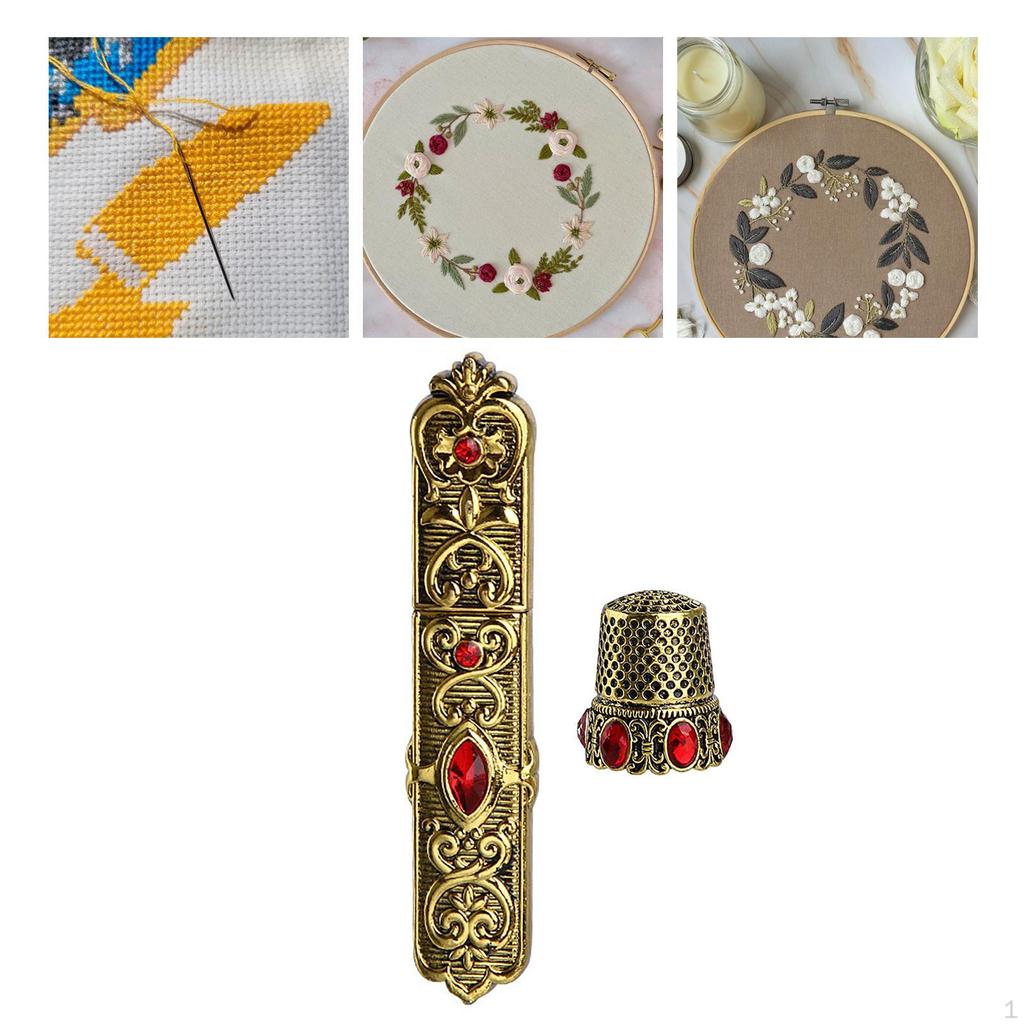 Deluxe Sewing Thimble Holder for Embroidery and Stitching