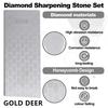 GOLD DEER 8-Piece Diamond Whetstone Set, 240/400/600/800/1000/1500/2000/3000 Grit, Perfect for Sharpening, Finishing, and Double-Sided Polishing. Incl