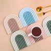 Rainbow Shape High Temperature Resistant Coaster Dining Table Mat Insulation Pad
