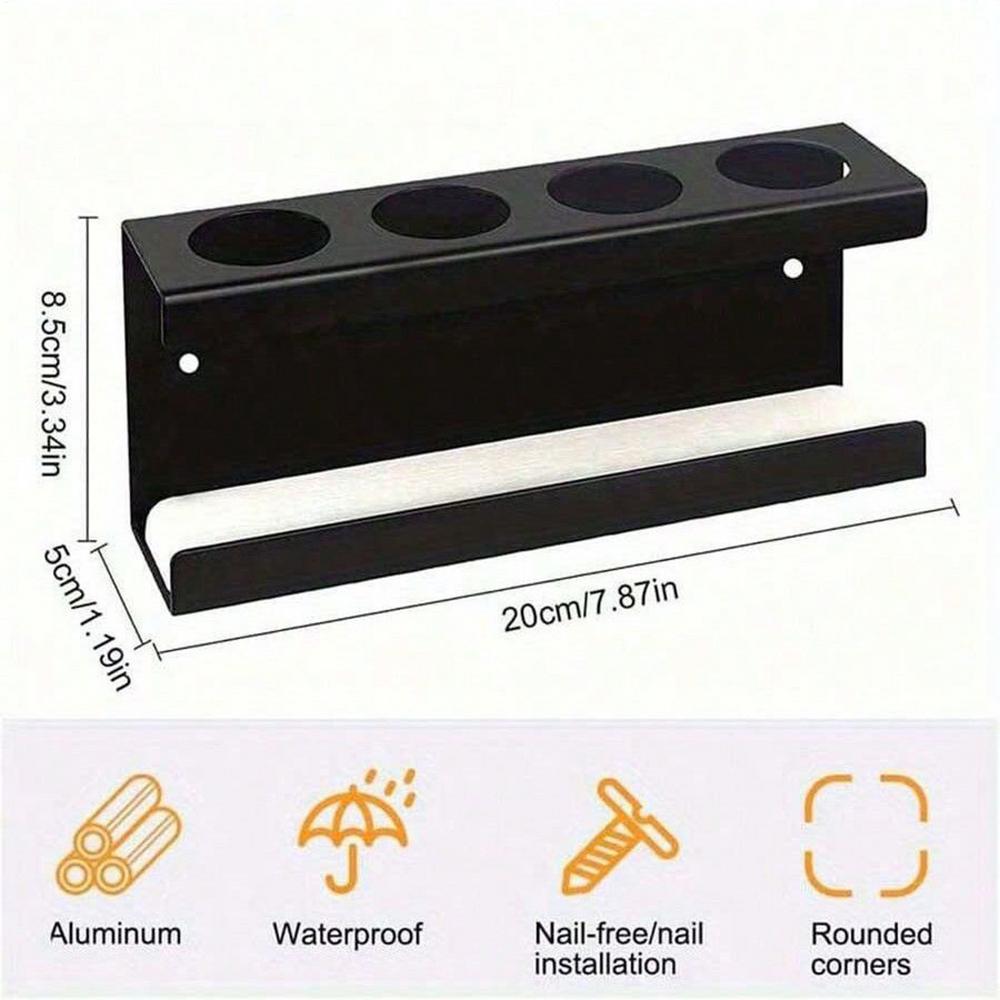 Toothbrush Holders No Drilling Wall Mount With Diatomite Base Bathroom Toothbrush Holder Storage Rack For Toothpaste Kitchen