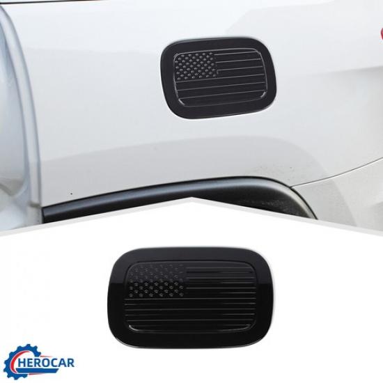 Black Door Fuel Filler Gas Tank Decoration Cap Trim For Grand Cherokee 2011-