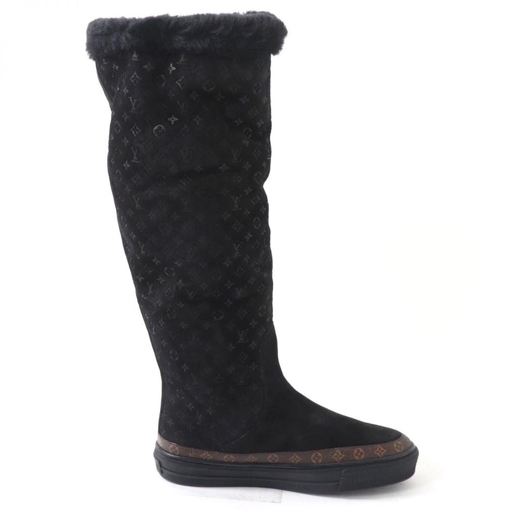 Excellent LOUIS VUITTON Boots Black Mouton Women 35 Used