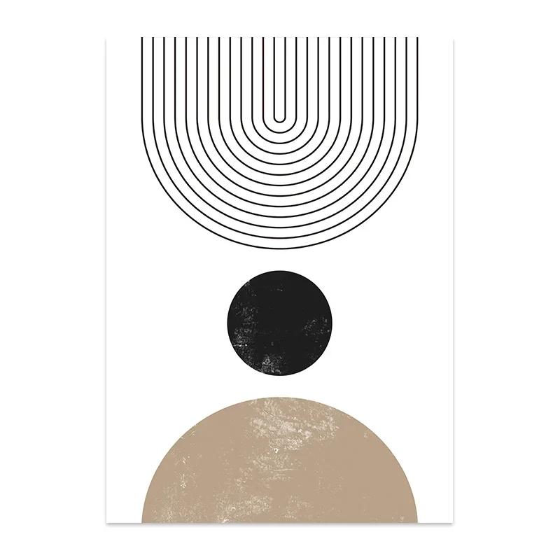 

Бохо Абстрактные Радужные Линии Бежевые Плакаты Картина На Холсте Настенная Живопись Печать Картины для Гостиной Современный Интерьер Украшения Дома 21x30cm No Framed