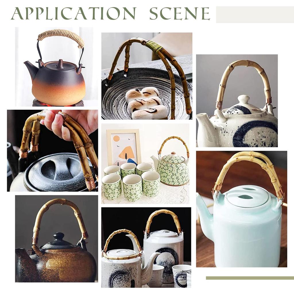 PandaHall Iron Kettle Handles, 4-Piece Set, Adjustable Replacement Handles for Teapots, 14cm, for Home, Restaurants, Inns, and Other Dining