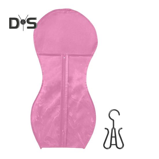 Non-woven Fabric Wig Storage Bag with Hanger Hair Extension Accessories Holder Portable Travel Dust-proof Zipper Wig Organizer Pouch