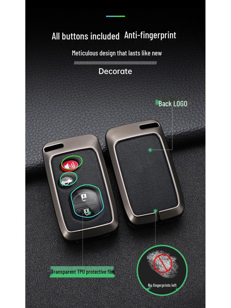 Compatible Key Case for Toyota Models: Corolla, Levin, Camry, Highlander, RAV4, Crown, CHR, Reiz
