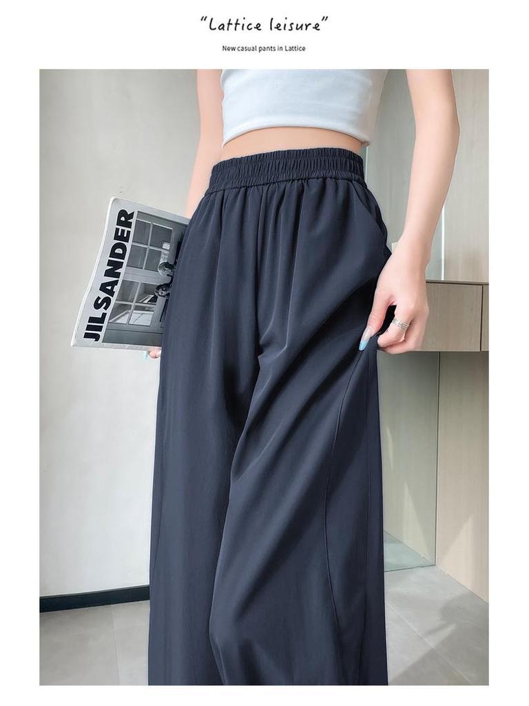 Women's 2025 Summer Quick-Dry Wide-Leg Hiking Pants with Sun Protection, Cuffed Style, Cargo Pockets, and Straight-Leg Design