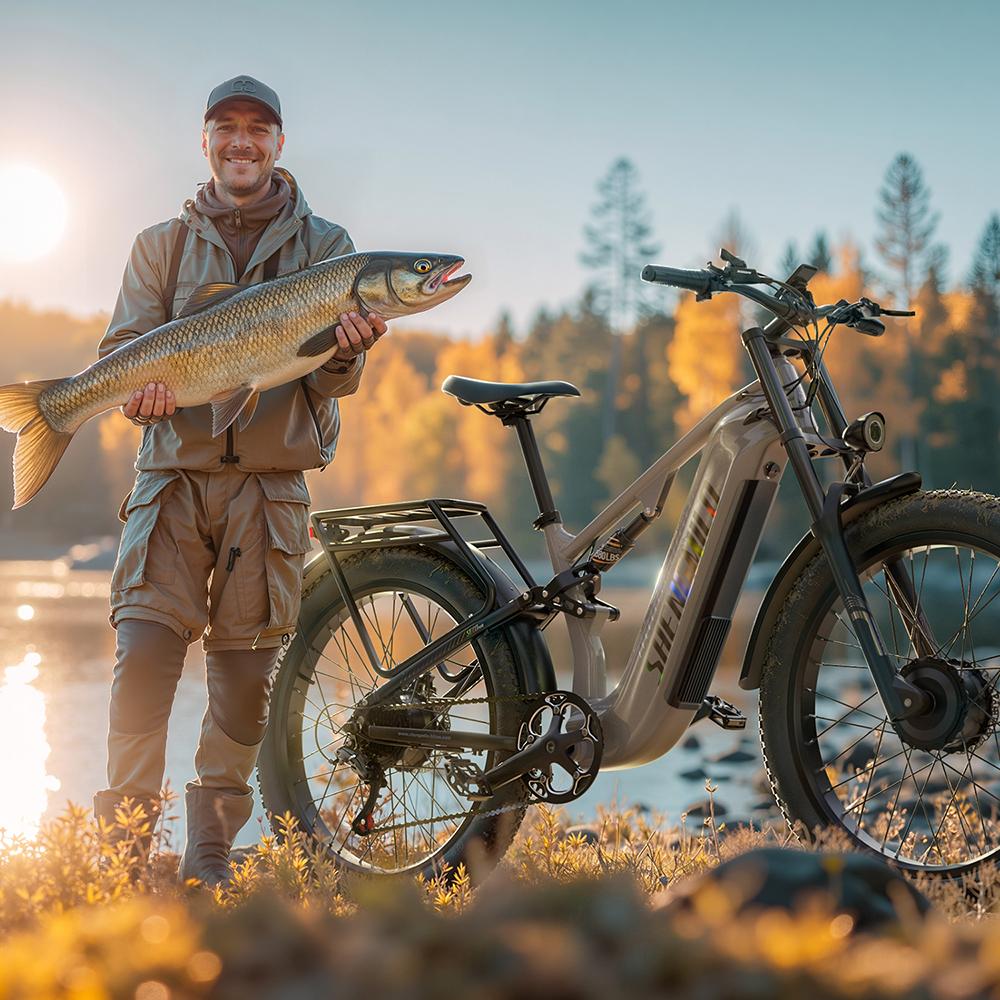 Shengmilo S600 Pro 48V 25Ah Elektrisches Fahrrad 26x3.0 Fettreifen 40 Grad Steigfähigkeit Shimano 7-Gang Hydraulische Scheibenbremse Abnehmbarer Akku UK