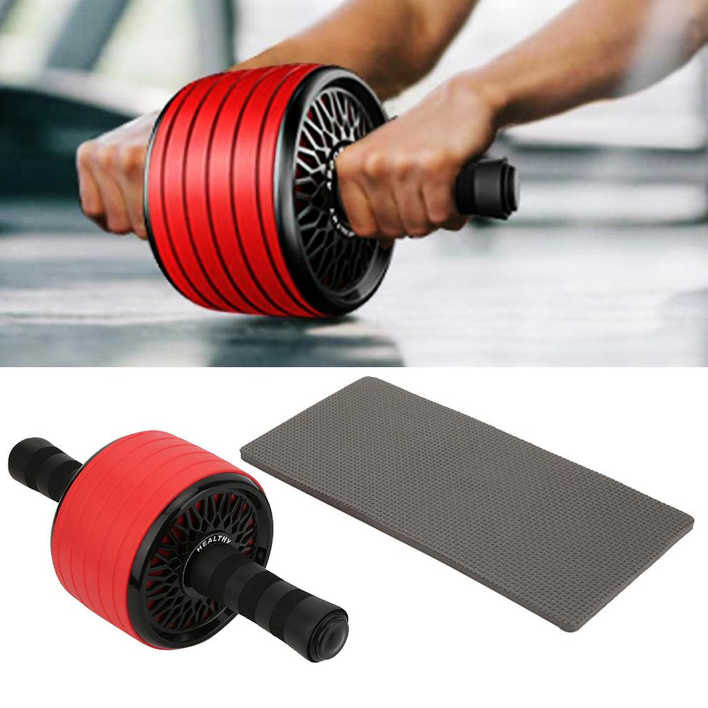 Rueda para Entrenamiento de Músculos Abdominales Rodillo Mango de Esponja Agarre Equipo de Ejercicio para la Cintura Gimnasio Fuerza Corporal Potencia Fitness