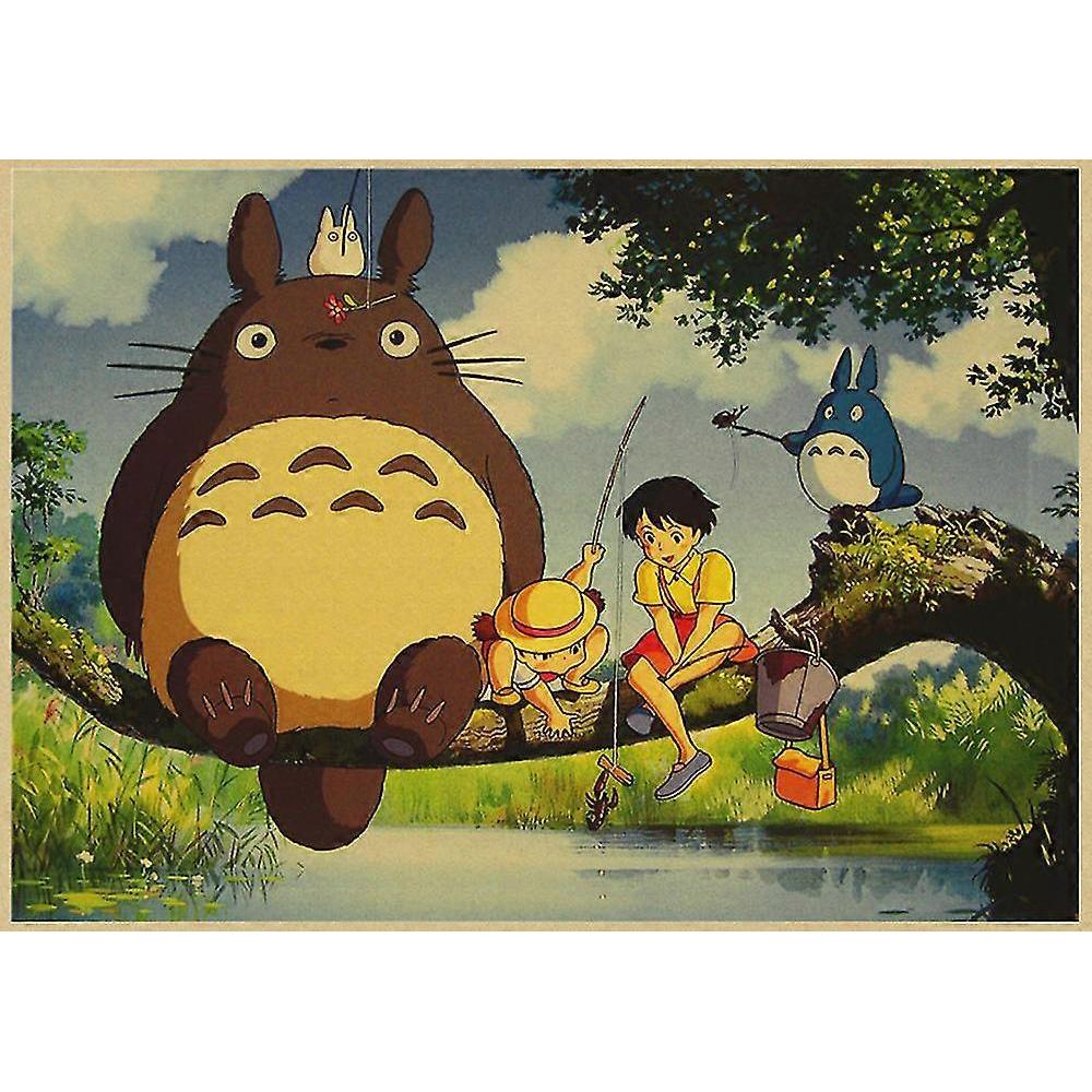 Vintage Retro Paper Anime Poster - Tonari No Totoro Miyazaki - Wall Decor - Vintage Home Decor - Kids Room Decoration