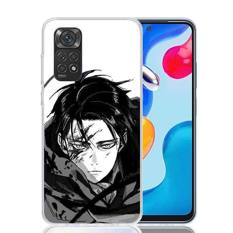 Attack-Titan Levi Phone Case For Xiaomi Redmi Note 15 14 13 12S 12 Pro Plus 11S 11E 11 11T 10S 10 Art Soft Pattern Cover Redmi N