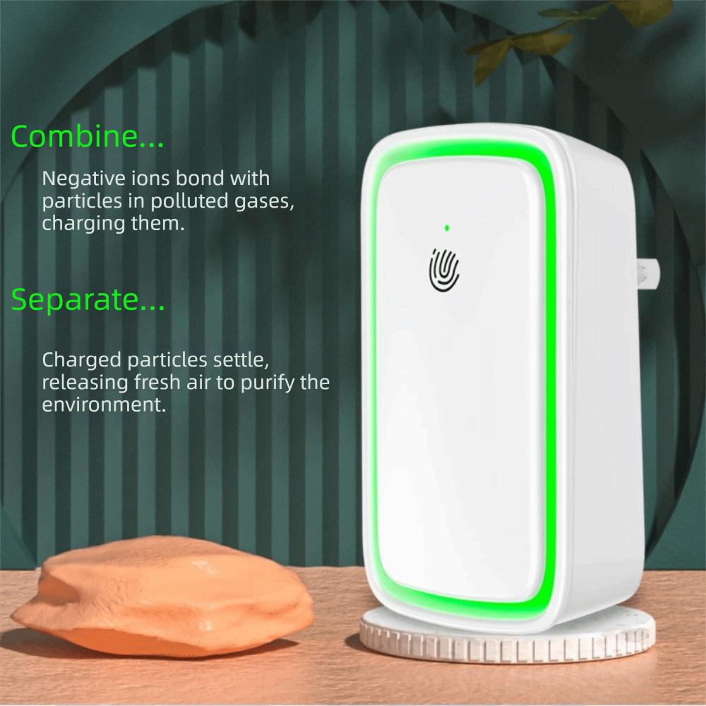 US UK EU Plug Air Cleaner Small Negative Ion Generator Odor Removal Air Ionizer Basement