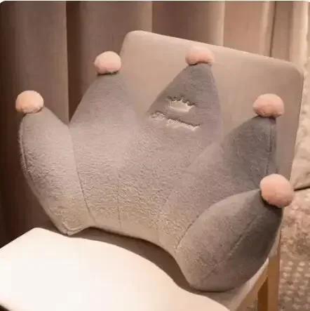 Crown Shape Pillow Office Lunch Rest Pillow Plush Fabric Detachable Washable Cushion Multi Functional Reading Headrest