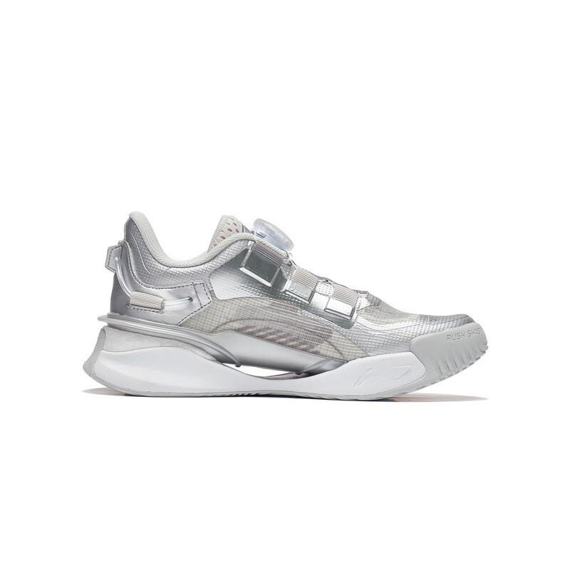Li Ning Kids Rush Shadow - Extraordinary 1.5 Shock Absorption Rebound Casual Shoes Kids Shoes Silver YKCT052-5