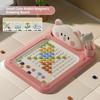 Magnetic Stroke Drawing Board Bear Design Interactive Bead Pen Game Pattern Sketching Board Portable Travel Art Kit