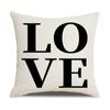 Simple Household Items Letter Geometric Print Square Pillowcase Car Cushion Sofa Pillowcase