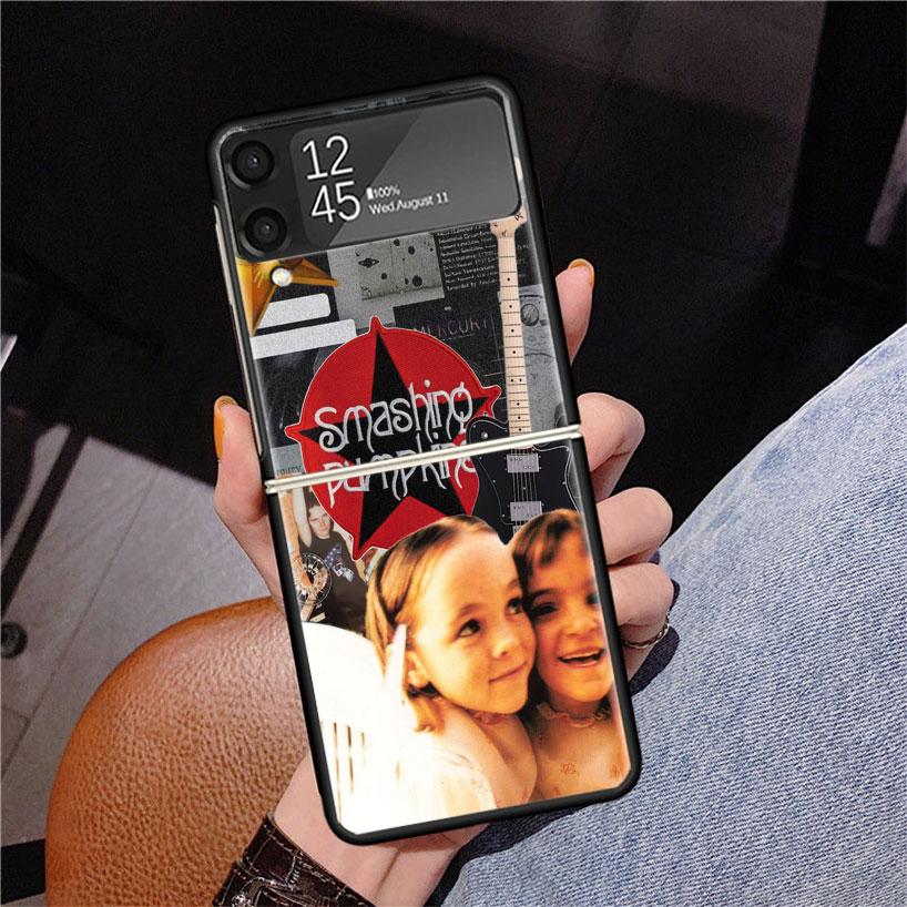 Rock The Smashing Pumpkins Phone Case For Samsung Z Flip 7 6 5 4 3 Galaxy ZFlip7 ZFlip6 ZFlip5 ZFlip4 ZFlip3 5G Print Cover