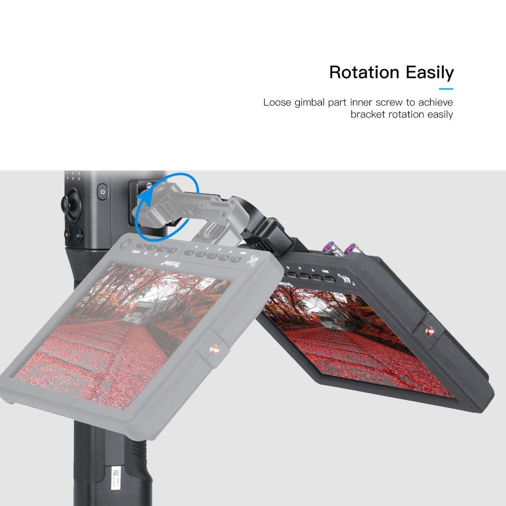 Gimbal Stabilizer Rotatable Extension Bracket Holder Support with 1 4 Inch Screw Cold Shoe Mount for Mounting Monitor