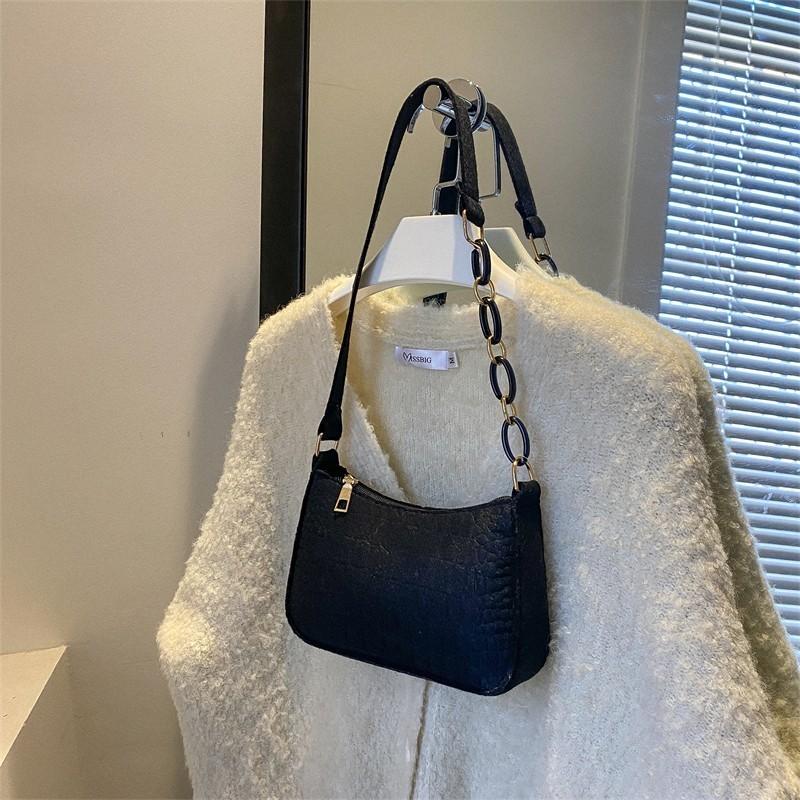 Fashionable Felt Crossbody Bag For Women Adorable Small Square Purse In Black And Pink