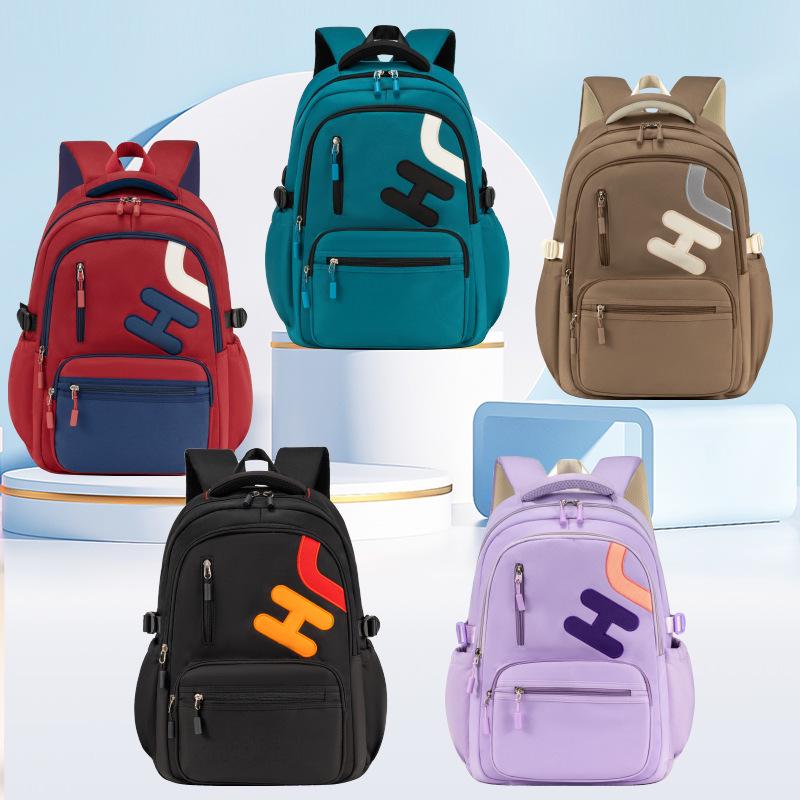 2025 Student Backpack: Grades 3-9, Dual Shoulder, Unisex, Decompression Design for Primary & Middle School