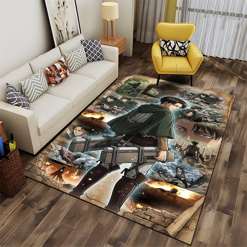 Anime Warrior Collage Carpet suitable as a non-slip mat for the living room or bedroom sofa