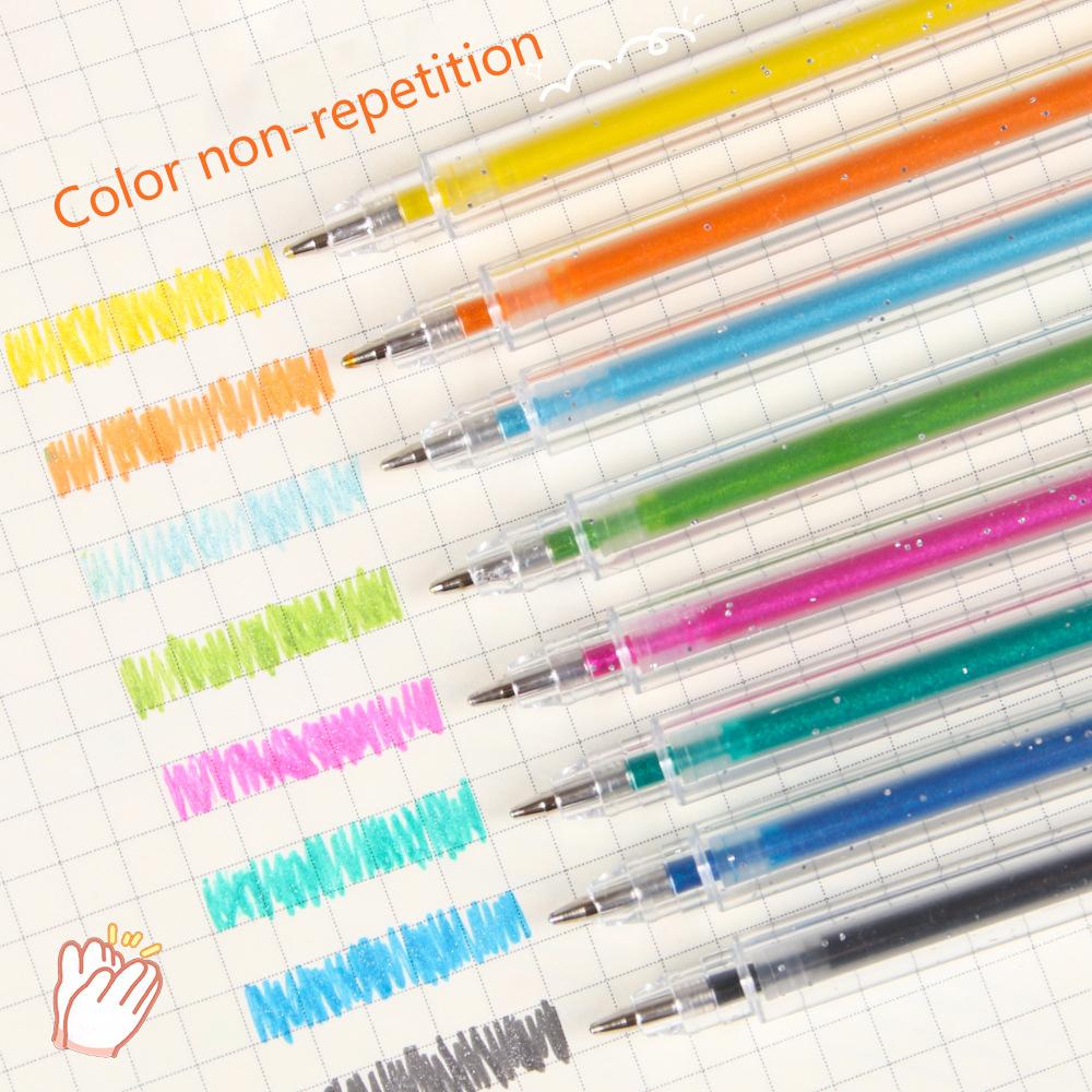 Conjunto de Canetas Esferográficas Metálicas com Glitter de 8 Cores Presente de Luxo para Artistas, Journaling, Artesanato DIY, Scrapbooking