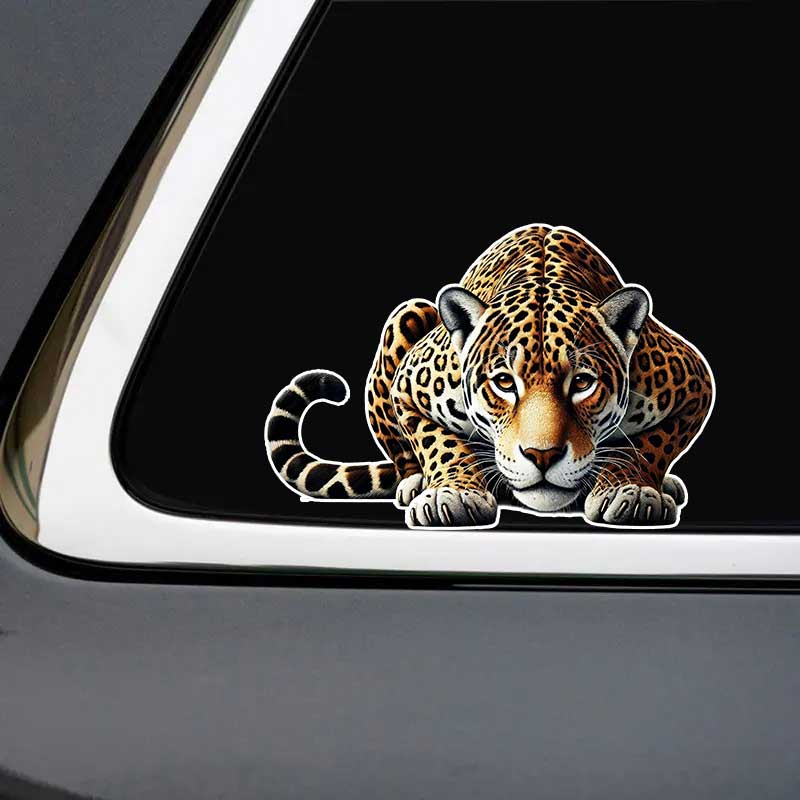 Leopard Wildlife Car Sticker Vinyl Decal Waterproof Rear Window Motorcycle Camper Bumper Truck Laptop Decoration TM361