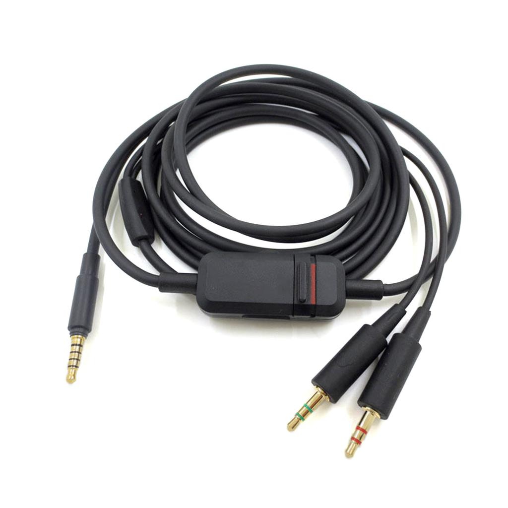 Stereo 3.5mm Audio Cable Gaming Headset Cable for MMX300 Headphone Cable Volume Control Inline Cord Accessories