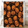 Halloween-themed Pumpkin Shower Curtain Made of Waterproof Polyester Fabric Perfect for Spooky Season Decor! Decorate Your Bathr