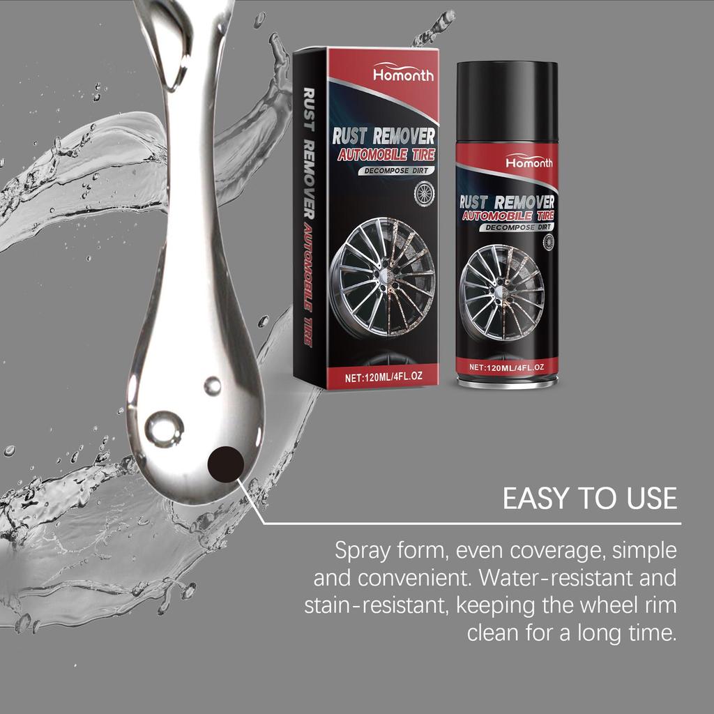 120ml  Homonth Car Tire Rust Remover Clean Rust Remover Stain Remover Retread Tire Rust Cleaner