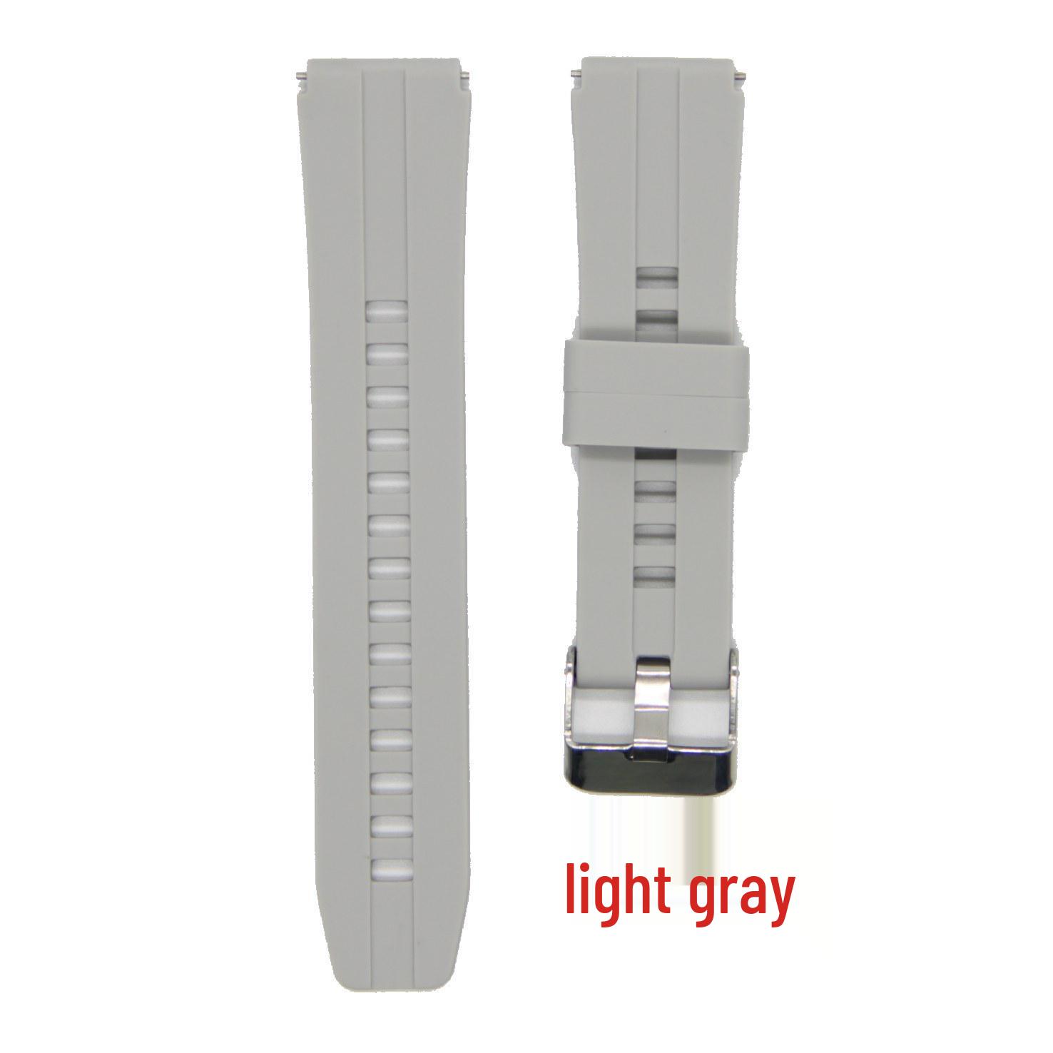 

Силиконовый сменный ремешок для Huawei B5 и часов с интерфейсом 18 мм. светло-серый