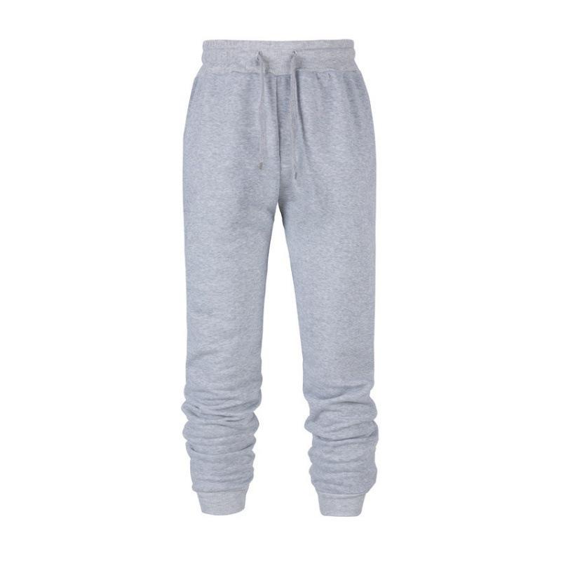 Men's Casual Solid Color Sweatpants - Autumn/Winter 2022 Loose Fit with Cuffed Legs